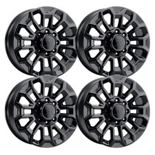 (Set-4) Replica Tech RT-82 22x8.5 8x165.1/8x6.5 15mm Gloss Black Wheels Rims 22