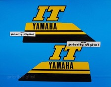 1986 Yamaha IT200 2pc perforated tank graphics 86' decals stickers kit MX IT 200 picture