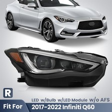 For 2017-2022 Infiniti Q60 LED Headlight w/LED Module w/o AFS Passenger Side picture
