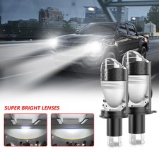 2Pcs H4/HB2 9003 160W Bi-LED Projector Lens Hi/Lo Motorcycle LED Headlight Bulbs picture