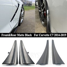 Front+Rear XL Extended Splash Guards Mud Flaps For Corvette C7 2014-2019 Matte picture