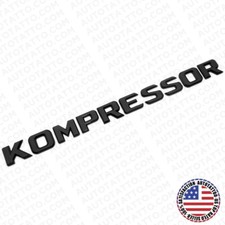 Mercedes 99-05 Gloss Black Kompressor Trunk Luggage Lid Logo Emblem Badge Sport picture