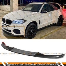 Performance Style Carbon Fiber Front Bumper Lip Kit For 14-18 BMW X5 F15 M Sport picture