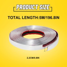 16ft Chrome Trim Molding Strip Car Door Window Bumper Side Trime Protector Guard picture