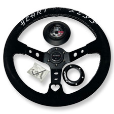 350mm Suede Steering Wheel + Short Hub Adapter for 83-04 Mustang / 89-92 Ranger picture