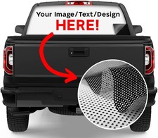 Custom SUV/Truck Window Decal One-Way Perforated Vinyl Waterproof UV Made in USA picture