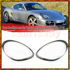 For Porsche Boxster Cayman 987 05-08 Pair Front Headlight Lens Replacement Cover picture
