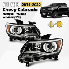For 2015-2022 Chevy Colorado Halogen Projector Headlight w/ Bulb Left+Right Pair picture