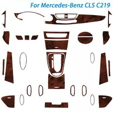 45Pcs Mercedes CLS C219 bird's eye brown interior and exterior trim 2004-09 picture