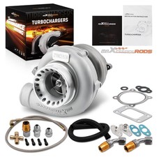 GT35 GT3582 Universal TurboCharger T3 4 Bolts Flange .7 A/R .63 A/R W/Oil Lines picture