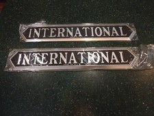 Brand New Reproduction 1933-36 International C-1 Truck Hood Emblem, Name Badge picture