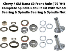 Chevy GM Dana 60 Front Axle (79'-91') Complete Spindle Rebuilt Kit picture