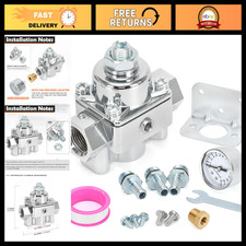Adjustable Fuel Pressure Regulator with Gauge, 4.5-9 PSI, 3/8