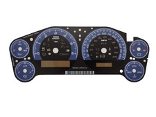 Custom Blue Gauge Face Overlay for 2007 - 2013 GM Truck and SUV Gauge Clusters picture
