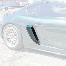 Fits 17-25 Porsche 718 Boxster Cayman GT4-Style Side Air Dam Scoop Vent (ABS) picture