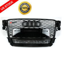 Front Honeycomb Mesh Quattro Grille For Audi A5/S5 B8 8T 2008-12 Black RS5 Style picture