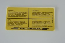   Alpina B6 B7 B9 B7 B8 B11 B3 trunk sticker  picture