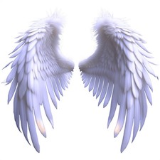 Wings Phone Sticker (2 Inch) Beautiful Angelic White Wings Of Devine Love picture