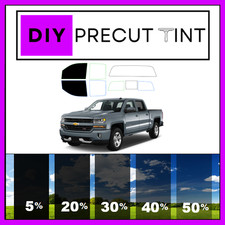 DIY PreCut Nano Carbon Window Tint Fits 14-19 Chevy Silverado FRONT TWO DOORS picture