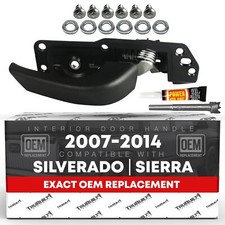 Driver Door Handle for Chevrolet Silverado, GMC Sierra - Black, Plastic - Fro... picture