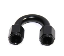BLACK AN4 Female to 4AN AN-4 Female 180 Degree U Shape Swivel Fitting Adapter picture