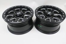 TWO - 4/156 Tusk Uinta Beadlock Wheels 14x7 5.0 + 2.0 Milled/Black. POLARIS picture