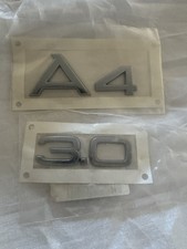 Genuine OEM Audi A4 Rear Trunk Emblem 8E0853741 2ZZ AND 3.0 Badge picture
