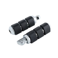Chrome Anti Vibration Rubber Footpeg Pegs Fit For Harley Softail Dyna Low Rider picture