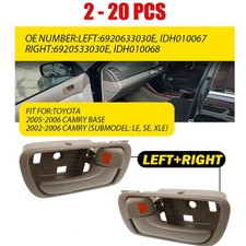 2-20x Door Inside Handle Beige Left&Right Fit Toyota Camry 2002-2006 Front Rear picture