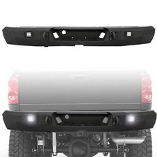 3Pc For 03-09 Dodge Ram 1500 2500 3500 Rear Bumper w/ License Plate w/ LED Light picture