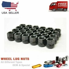 100PCS BLACK 12X1.5 OPEN END LUG NUTS WHOLESALE picture