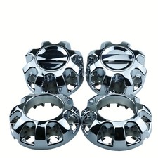 FIT F250 F350 SD CHROME 8 Lug Center Cap Set 4 8 3/8 Diameter picture