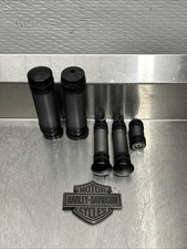 Harley Davidson Black Knurled Handlebar Grips, Pegs & Shifter Knob SEE PICS H92 picture