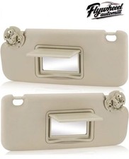 1 Pair Driver & Passenger Side Sun Visor w/Mirror For 2017-18 Chevy CRUZE Beige picture