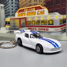 Fits 1997 Dodge Viper GT2 White Custom Car Key Chain picture