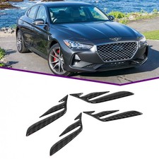 4X Real Carbon Fiber Front Rear Grille Logo Decorative Sticker For Genesis G70 picture