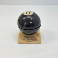 Vintage 8 Ball Table Lighter Advertising O’Neal Block & Septic Tank Co Miami FL  picture