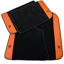 Floor Mats for Rolls Royce Phantom Sedan (2003-2016) Orange Leather by AutoWin picture