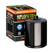 HiFlo Racing Oil Filter Glossy Black HF171BRC Harley Davidson picture