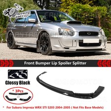 For Subaru WRX STI S203 2004-2005 V-Limited Style Glossy Black Front Bumper Lip picture