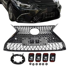 Front Bumper Grille W/Trim For Lexus ES350 ES300H 2019-2023 LS Style Gloss Black picture