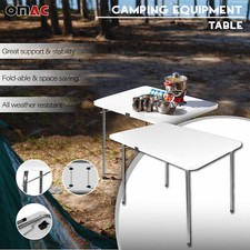 Folding Table Portable White Indoor Outdoor BBQ Picnic Party White Camp Table picture