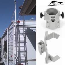 Satellite/Antenna Starlink Flag Wind Sock Pole Mount For RV 1in LADDERS Rails picture