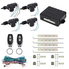 X AUTOHAUX 4 Door Power Central Lock Keyless Entry Kit Universal 12V w/ Remotes picture