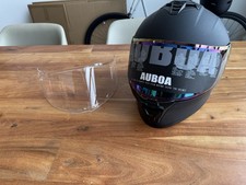 Auboa Matte Black Medium Motorcycle Helmet picture