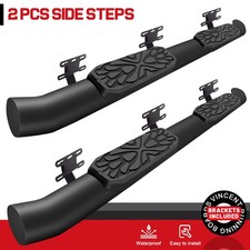 FOR 19-26 Dodge Ram 1500 Crew Cab Side Step Curved Running Boards Nerf Bar BLK picture