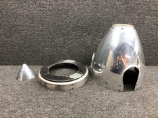 C3278-2P / C3566-1 Beech 95-B55 3 Blade Propeller Spinner W/ Bulkhead & Cap picture
