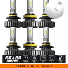 6-60 9006 9005 H11 HB3 LED Headlight Bulb Combo High Low Beam 6500K White Kit B3 picture