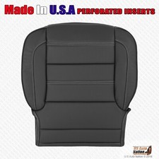 2018 2019 GMC Sierra Denali Driver Bottom Perforated Leather Seat Cover Black picture