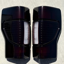 20-22 F250 Smoked Tail Lights Black OE 🔥 CUSTOM Tinted LED W/BLIND SPOT BLIS picture